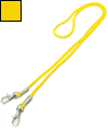 Шнурок для бейджей с двумя карабинами люкс, желтый