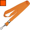 Лента для бейджа с карабином, ширина 20 мм, оранжевая