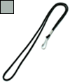 Шнурок для бейджей с карабином, серый
