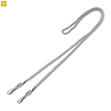 Шнурок для бейджей с двумя карабинами, желтый Шнурок для бейджей с двумя карабинами, желтый