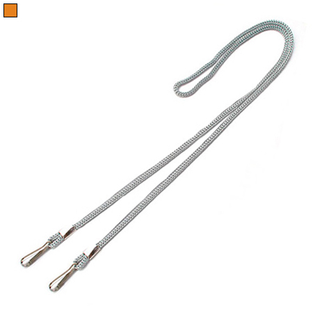 Шнурок для бейджей с двумя карабинами, оранжевый Шнурок для бейджей с двумя карабинами, оранжевый